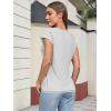 imageATHMILE Womens Tops Summer Basic T Shirts Business Casual Loose Fit Cap Sleeve Tee Cute Clothes Trendy Fashion OutfitsWhite