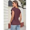 imageATHMILE Womens Tops Summer Basic T Shirts Business Casual Loose Fit Cap Sleeve Tee Cute Clothes Trendy Fashion OutfitsWine Red