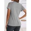 imageATHMILE Womens Tshirts Trendy Fashion Tops Lace Short Sleeve Business Tee Shirts Casual Knitted Blouses Summer Outfits 2025Grey