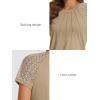 imageATHMILE Womens Tshirts Trendy Fashion Tops Lace Short Sleeve Business Tee Shirts Casual Knitted Blouses Summer Outfits 2025Khaki