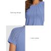 imageATHMILE Womens Tshirts Trendy Fashion Tops Lace Short Sleeve Business Tee Shirts Casual Knitted Blouses Summer Outfits 2025Lightblue