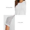 imageATHMILE Womens Tshirts Trendy Fashion Tops Lace Short Sleeve Business Tee Shirts Casual Knitted Blouses Summer Outfits 2025White