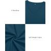 imageATHMILE Womens Fall Deep V Neck Long Sleeve Shirts Modal Slim Fit Basic Tee Tops Navy