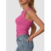 imageATHMILE Womens Tank Top Sleeveless Racerback High Neck Casual Basic Cotton Ribbed Fitted Fashion 2025Hotpink