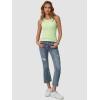 imageATHMILE Womens Tank Top Sleeveless Racerback High Neck Casual Basic Cotton Ribbed Fitted Fashion 2025Mintgreen