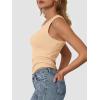 imageATHMILE Womens Tank Top Sleeveless Racerback High Neck Casual Basic Cotton Ribbed Fitted Fashion 2025Peach