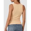 imageATHMILE Womens Tank Top Sleeveless Racerback High Neck Casual Basic Cotton Ribbed Fitted Fashion 2025Peach