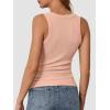 imageATHMILE Womens Tank Top Sleeveless Racerback High Neck Casual Basic Cotton Ribbed Fitted Fashion 2025Pink