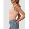 imageATHMILE Womens Tank Top Sleeveless Racerback High Neck Casual Basic Cotton Ribbed Fitted Fashion 2025Pink