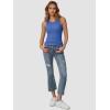 imageATHMILE Womens Tank Top Sleeveless Racerback High Neck Casual Basic Ribbed Fitted 2025 FashionBlue