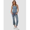 imageATHMILE Womens Tank Top Sleeveless Racerback High Neck Casual Basic Ribbed Fitted 2025 FashionHaze Blue