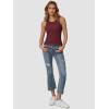 imageATHMILE Womens Tank Top Sleeveless Racerback High Neck Casual Basic Ribbed Fitted 2025 FashionWinered