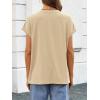 imageATHMILE Womens Tops Oversized Business Casual Shirts Loose Fit Short Sleeve Tshirts Summer Fashion ClothesApricot