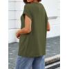 imageATHMILE Womens Tops Oversized Business Casual Shirts Loose Fit Short Sleeve Tshirts Summer Fashion ClothesArmygreen