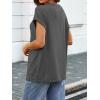 imageATHMILE Womens Tops Oversized Business Casual Shirts Loose Fit Short Sleeve Tshirts Summer Fashion ClothesDark Grey