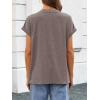imageATHMILE Womens Tops Oversized Business Casual Shirts Loose Fit Short Sleeve Tshirts Summer Fashion ClothesGrey Purple