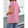 imageATHMILE Womens Tops Oversized Business Casual Shirts Loose Fit Short Sleeve Tshirts Summer Fashion ClothesPink