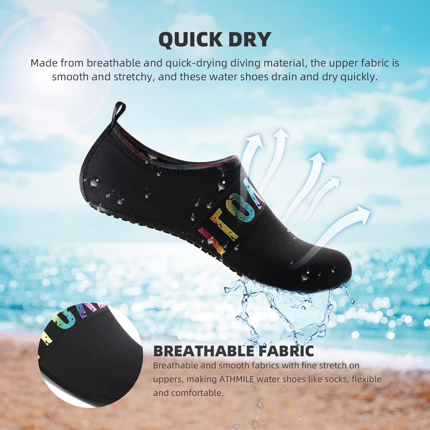imageWater Shoes for Women Men QuickDry Aqua Socks Swim Beach Barefoot Yoga Exercise Wear Sport Accessories Pool Camping Must Haves Adult Youth SizeColor Love