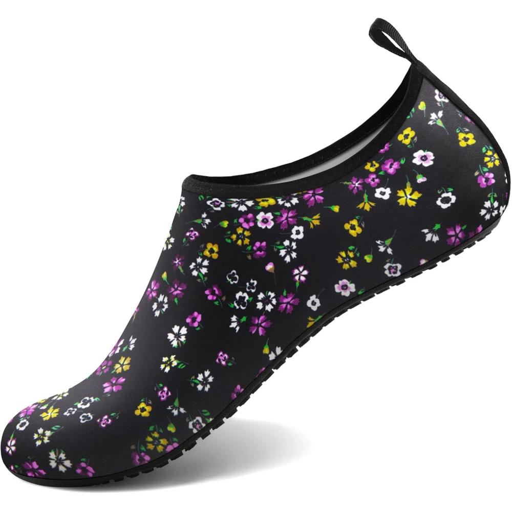 imageWater Shoes for Women Men QuickDry Aqua Socks Swim Beach Barefoot Yoga Exercise Wear Sport Accessories Pool Camping Must Haves Adult Youth SizeColorful Small Flower