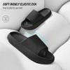 imageATHMILE Cloud Slippers for Women Pillow Slides for Men Shower Shoes Thick Sole House Shoes for Bathroom Indoor OutdoorBlack