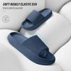 imageATHMILE Cloud Slippers for Women Pillow Slides for Men Shower Shoes Thick Sole House Shoes for Bathroom Indoor OutdoorNavy