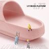 imageATHMILE Cloud Slippers for Women Pillow Slides for Men Shower Shoes Thick Sole House Shoes for Bathroom Indoor OutdoorPink