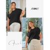 imageATHMILE Womens Cap Sleeve Tops Casual Crew Neck Loose Fit Knit Lightweight Sweater Pullover Summer Outfits Fashion VestBlack