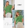 imageATHMILE Womens Cap Sleeve Tops Casual Crew Neck Loose Fit Knit Lightweight Sweater Pullover Summer Outfits Fashion VestGreen