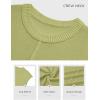 imageATHMILE Womens Cap Sleeve Tops Casual Crew Neck Loose Fit Knit Lightweight Sweater Pullover Summer Outfits Fashion VestLight Green