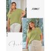 imageATHMILE Womens Cap Sleeve Tops Casual Crew Neck Loose Fit Knit Lightweight Sweater Pullover Summer Outfits Fashion VestLight Green
