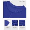 imageATHMILE Womens Cap Sleeve Tops Casual Crew Neck Loose Fit Knit Lightweight Sweater Pullover Summer Outfits Fashion VestNavy Blue
