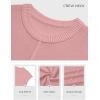 imageATHMILE Womens Cap Sleeve Tops Casual Crew Neck Loose Fit Knit Lightweight Sweater Pullover Summer Outfits Fashion VestPink