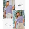 imageATHMILE Womens Cap Sleeve Tops Casual Crew Neck Loose Fit Knit Lightweight Sweater Pullover Summer Outfits Fashion VestPurple