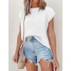 imageATHMILE Womens Cap Sleeve Tops Casual Crew Neck Loose Fit Knit Lightweight Sweater Pullover Summer Outfits Fashion VestWhite