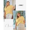 imageATHMILE Womens Cap Sleeve Tops Casual Crew Neck Loose Fit Knit Lightweight Sweater Pullover Summer Outfits Fashion VestYellow