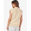 imageATHMILE Womens Mock Neck Sleeveless Vest Casual Cap Sleeve Knit Lightweight Sweater Pullover Tops 2025Apricot