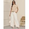 imageATHMILE Womens Mock Neck Sleeveless Vest Casual Cap Sleeve Knit Lightweight Sweater Pullover Tops 2025Apricot