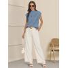 imageATHMILE Womens Mock Neck Sleeveless Vest Casual Cap Sleeve Knit Lightweight Sweater Pullover Tops 2025Blue