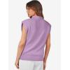 imageATHMILE Womens Mock Neck Sleeveless Vest Casual Cap Sleeve Knit Lightweight Sweater Pullover Tops 2025Purple
