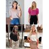 imageATHMILE Womens Puff Short Sleeve Sweater Tops 2025 Spring Summer Trendy SquareV Neck Casual T Shirts BlousesAgreen
