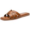 imageATHMILE Womens Sandals Dressy Summer Flat Beach Comfortable Cute Sandals for Women Slides Casual Dress Sandal 2024 Size 611Brown
