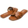 imageATHMILE Womens Sandals Dressy Summer Flat Beach Comfortable Cute Sandals for Women Slides Casual Dress Sandal 2024 Size 611Brown