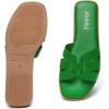 imageATHMILE Womens Sandals Dressy Summer Flat Beach Comfortable Cute Sandals for Women Slides Casual Dress Sandal 2024 Size 611Green
