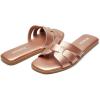 imageATHMILE Womens Sandals Dressy Summer Flat Beach Comfortable Cute Sandals for Women Slides Casual Dress Sandal 2024 Size 611Rose Gold