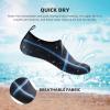 imageWater Shoes for Women Men QuickDry Aqua Socks Swim Beach Barefoot Yoga Exercise Wear Sport Accessories Pool Camping Must Haves Adult Youth SizeNblue Cross