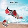 imageWater Shoes for Women Men QuickDry Aqua Socks Swim Beach Barefoot Yoga Exercise Wear Sport Accessories Pool Camping Must Haves Adult Youth SizeRed Flowers