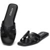 imageATHMILE Womens Sandals Dressy Summer Flat Beach Comfortable Cute Sandals for Women Slides Casual Dress Sandal 2024 Size 611Black