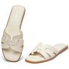 imageATHMILE Womens Sandals Dressy Summer Flat Beach Comfortable Cute Sandals for Women Slides Casual Dress Sandal 2024 Size 611White