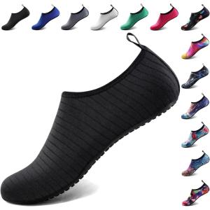imageWater Shoes for Women Men QuickDry Aqua Socks Swim Beach Barefoot Yoga Exercise Wear Sport Accessories Pool Camping Must Haves Adult Youth SizeBlackw001