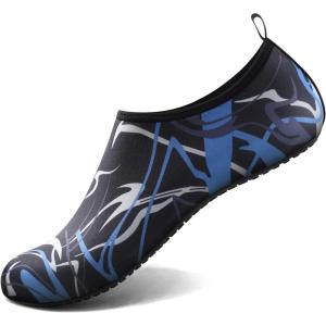 imageWater Shoes for Women Men QuickDry Aqua Socks Swim Beach Barefoot Yoga Exercise Wear Sport Accessories Pool Camping Must Haves Adult Youth SizeBluewhitew019